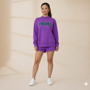 Cozy Luxe Winter Mockneck Short <b>Set</b> Women Thick Thermal Two Piece Outfit Warm Comfortable Cold Season Lounge Wear - Product Image 1