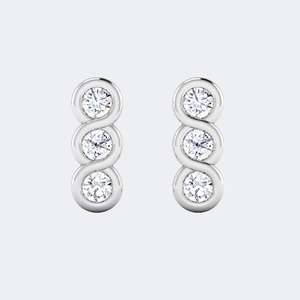 Pendientes de diamantes cultivados en laboratorio de 0,70 CTW, corte brillante redondo, para mujer, plata de ley 925, lujo, color E F, VS VVS, regalo de joyería - Product Image 2