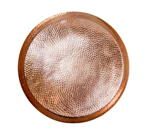 High Quality Manufacturer Metal Pure Copper <b>Tray</b> Hammered <b>Round</b> Shaped Copper <b>Tray</b> Home Hotel <b>Serving</b> <b>Tray</b> - Product Image 2