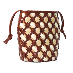 Woven genuine leather women hand <b>bag</b> , 100% hand woven with mixed color good for daily use and of premium quality - Product Image 3