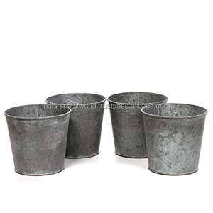 Maceta pulida y brillante para decoración del hogar y jardín, jardineras de hierro galvanizado a bajo precio - Product Image 5