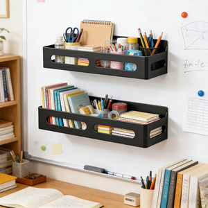 Organisateur magnétique pour réfrigérateur en plastique, étagère à épices, 2 niveaux, installation <span class=keywords><strong>sans</strong></span> perçage, étagère magnétique puissante pour réfrigérateur, rangement de cuisine - Product Image 2