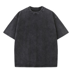 Camiseta Casual de Manga Corta para Hombre, 100% Algodón, 230g, Lavada, de Alta Calidad, con Diseño de Lavado Ácido y Tela Cómoda - Product Image 1