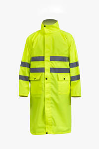 Trench-coat coupe-vent imperméable léger de taille XL pour capuche bandes réfléchissantes camping écologique usage industriel extérieur - Product Image 2