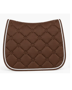 Nouvelle arrivée : tapis de selle tout usage pour chevaux, design équin, marron chocolat, matelassé losanges, logo brodé. - Product Image 2