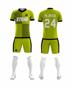 Tenue de football unisexe dégradé rouge et noir, col en V, manches courtes, en polyester anti-humidité, pour adulte, toutes saisons, personnalisable pour équipe - Product Image 4