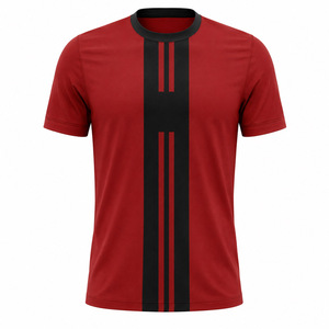 Ensemble short et maillot de handball personnalisé pour homme, rouge et noir, color-block, sublimé, 100 % polyester, anti-humidité, taille élastique - Product Image 6