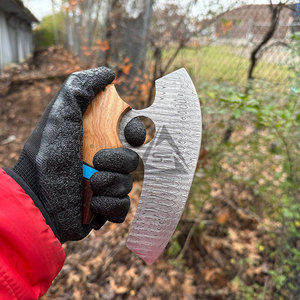 Hache à pizza DIY en gros avec manche en bois et lame en acier inoxydable - Vente directe d'usine sous marque privée - Product Image 6