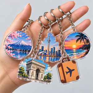 Custom Acrylic Ocean <b>Keychain</b> <b>Personalized</b> Beach Logo Souvenir for Tourist Shops and Resorts - Product Image 2