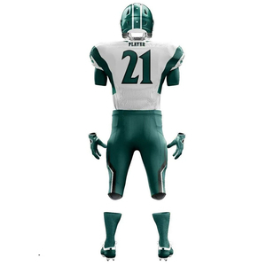 Maillot de football américain personnalisé respirant pour l'entraînement, ensemble à manches courtes avec techniques d'impression, uniforme vierge brodé - Product Image 5