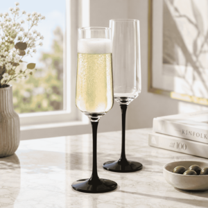 Copa de Champán/Vaso para Brindis de 260 ml, Hecho a Mano con Vidrio de Borosilicato, con Logotipo Personalizado, para Regalos Corporativos y Kits de Bienvenida Promocionales - Product Image 1