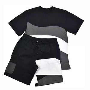 Ensemble décontracté d'été pour homme, t-shirt et short en coton respirant tricoté, tenue assortie, fabriqué au Pakistan - Product Image 2