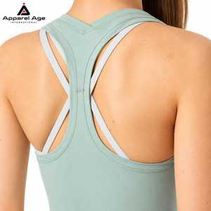 Hot Selling Custom Logo <b>Women's</b> Plus Size Yoga <b>Top</b> Loose Hollow Out Back Tanks <b>Vest</b> Sexy Sleeveless Workout Gym Sports Tank <b>Top</b> - Product Image 6