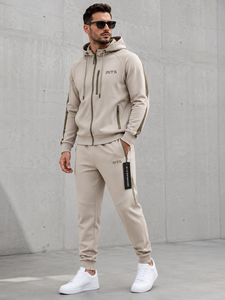 Conjunto Deportivo con Capucha para Hombre RITS, Negro, Manga Larga, Color Sólido, Ropa Casual, Bolsillos Laterales, Cierre con Cordón, Estilo Invernal, 100% - Product Image 5
