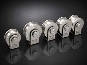Mild Steel Zinc Coated <b>Pulley</b> <b>Wheels</b> Durable Construction Precision Engineered Smooth Rotation Mechanical Component Door - Product Image 4