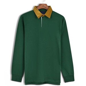 Camiseta de Rugby Extra Grande para Hombre, 240g, 100% Algodón, Transpirable, con Logotipo Personalizado, Color Personalizado, Estilo Urbano - Product Image 1
