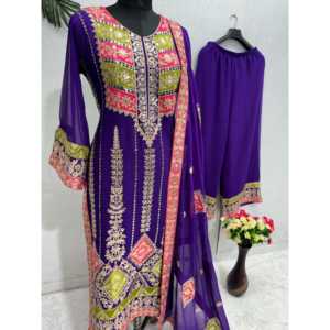 Ensemble de vêtements de fête pour femmes avec haut et bas Dupatta - Product Image 2