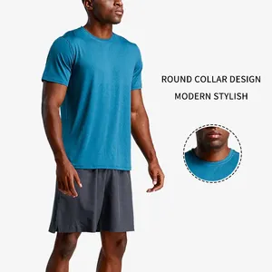 Ensemble de survêtement d'été deux pièces de haute qualité avec logo personnalisé, t-shirt et short pour hommes, idéal pour l'entraînement - Product Image 2