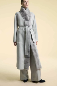 Manteau long élégant et décontracté pour femme, en mélange de laine écologique, doublure polyester, couleur unie, chaud, pour l'hiver, usage quotidien - Product Image 5