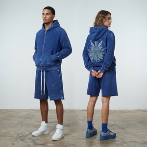Conjunto Deportivo Personalizado OEM ODM, Traje Deportivo con Estampado 3D de Dos Piezas para Hombre, Sudadera con Pantalones Cortos a Juego - Product Image 2