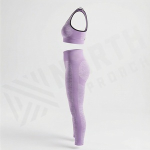 Conjuntos Deportivos de Yoga para Mujer, Ropa Deportiva sin Costuras para Gimnasio, Fitness, Ejercicio, con Logotipo Frontal - Product Image 3