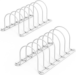 Estante Metálico para Platos de un Solo Nivel, Organizador de Platos y Tazones, Resistente al Óxido, No Plegable, Soporte Decorativo y Elegante para Cocina - Product Image 2