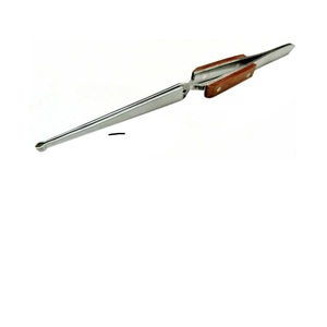 SUNTOOLS/STIPL แหนบสแตนเลสโค้ง ปลายโค้งมน ล็อคได้เอง สำหรับตกแต่งเล็บ จัดแต่งทรงเล็บ ด้ามจับไม้ สำหรับทำเครื่องประดับ - Product Image 3