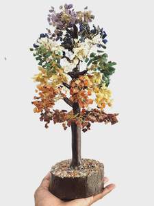 Arbre de vie en bois de haute qualité avec cristaux |   Finition lisse et polie |   Travail artisanal |   Meilleur tarif d'usine - Product Image 2