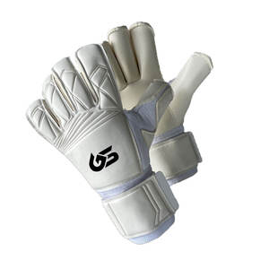 White Football Goalkeeper Gloves Breathable PVC Palm Waterproof Adjustable Wrist <b>Strap</b> <b>Finger</b> Protection Non Slip Training - Product Image 4