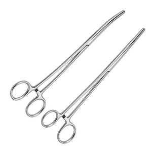 Lot de 2 pinces hémostatiques de 12 pouces, droites et courbées, en acier inoxydable, à verrouillage, pour chirurgie - Product Image 4