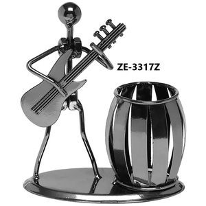 Sculpture de guitariste en métal, support de baril, figurine décorative moderne, durable, de haute qualité, pour la maison, le bureau - Product Image 4