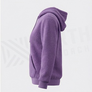 Custom Unisex Sherpa Fleece Oversized Plus Size Pullover Hoodie Print Embroidery Men Women Activewear Casual Clothing - Product Image 3