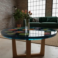 Table en résine faite à la main, résine époxy haute brillance, résine époxy pour coulée profonde, résine pour table rivière, en provenance d'Inde