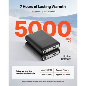Calze Riscaldate Ricaricabili di Media Taglia 5000mAh per Sport all'Aperto, Controllo Elettrico tramite APP con 4 Livelli di Riscaldamento - Product Image 4