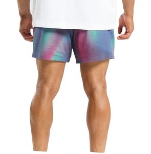 Pantalones cortos deportivos de poliéster para hombre del fabricante, cordón de baloncesto de malla doble con patrón floral, pantalones cortos de sublimación fina - Product Image 2