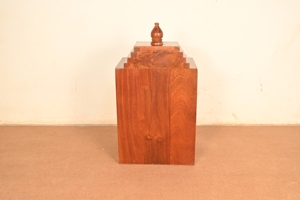 Traditional Wooden <b>Pooja</b> <b>Mandir</b> With Storage Drawer Rustic Home Temple Furniture Living Room Decor - Product Image 3