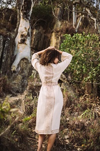 Vestido de Verano para Mujer, Estilo Boho, Natural, Informal, de Algodón Transpirable, Corte en A, con Silueta Fluida y Relajada - Product Image 3