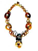 Collier en corne naturelle, bijoux en corne de buffle pour femmes, collier en corne de buffle tendance, best-seller, couleur ambre miel