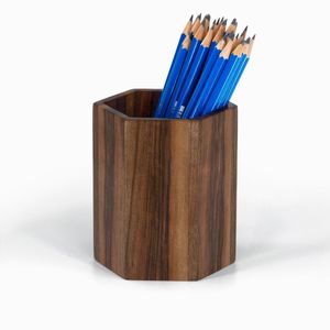 Wooden Brush Holder with Natural Finish for Art Supplies <b>Storage</b> by handmade Collection - Product Image 6