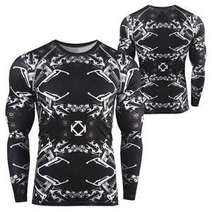 High Quality Custom Sublimation <b>Printing</b> Breathable Quick Dry Rash Guard Polyester Fabric Gym Fitness <b>Surfing</b> Diving Martial - Product Image 3