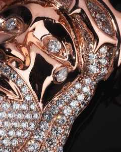 Collier pendentif Jésus en argent 925 avec moissanite, plaqué or rose, style hip-hop glacé, pour soirée, luminária pendente - Product Image 5