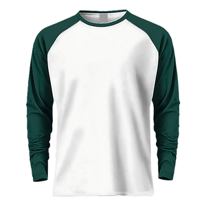 Camisetas de Manga Larga Raglán Casuales de Alta Calidad con Diseño Personalizado, Camisetas de Algodón con Estampado Serigrafiado, Cuello Acanalado, Cualquier Talla, para Hombre - Product Image 6