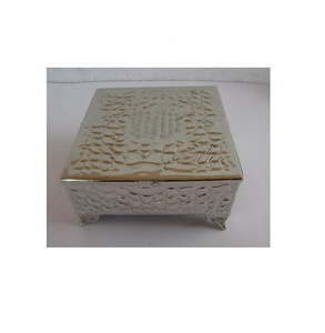 จานโลหะสำหรับเสิร์ฟเค้กทรงสี่เหลี่ยม2ชั้นสำหรับงานแต่งงานจานโลหะสำหรับเสิร์ฟเค้ก - Product Image 6