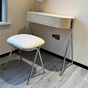 Tabouret ottoman en métal de style industriel avec assise rembourrée, collection pour entrée, café, salon, chambre à coucher, exportateur en gros - Product Image 5