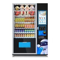 Máquina expendedora moderna para exteriores de alimentos y bebidas con control inteligente de temperatura para bebidas frías y refrigerios frescos