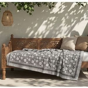 Handmade Cotton Printed <b>Quilt</b> Traditional <b>Bedding</b> Queen Size Throw Fabric All Season Home Decor Kantha Style Throw Cover - Product Image 3