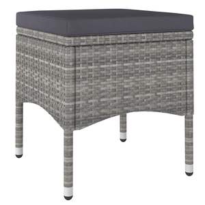 Ensemble bistrot compact en polyrotin gris pour jardin et terrasse avec housses amovibles - Product Image 5