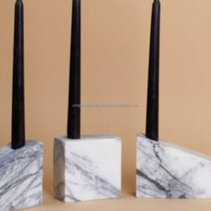 Celestial Glow Marble Geometric Candle Holder Unique Handmade Decorative Piece for Contemporary Luxury Home Decor - Product Image 6