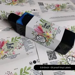 Etiquetas Adhesivas de Película Delgada Personalizadas, Resistentes al Agua y al Aceite, de PET, para Frascos, Botellas y Empaques - Product Image 4