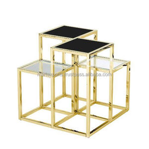 Elegante mesa de centro de metal moderna para salas de estar contemporáneas Muebles para el hogar con estilo - Product Image 4